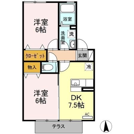 プルミエ・ラムール Ｂの物件間取画像